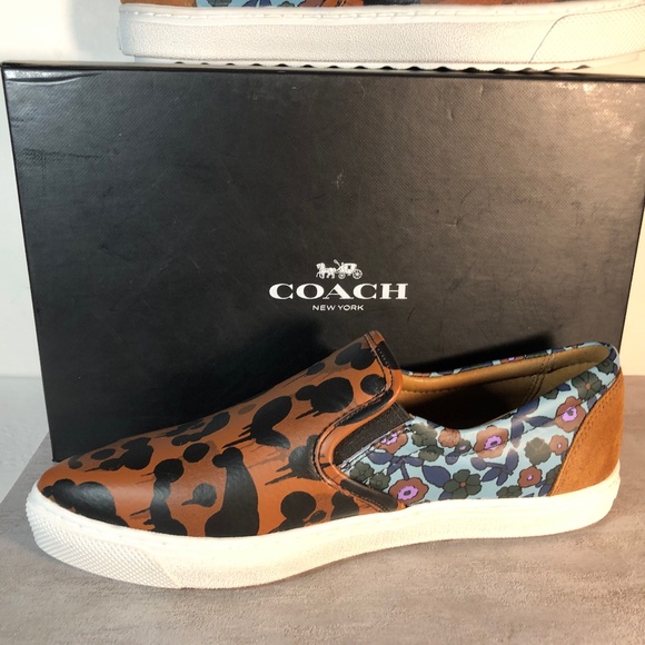 New ! Coach Wildebeest Nappa Slip on Sneakers/loafers leather sz 7 b - Picture 1 of 16